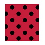 Polka Dots - Black on Cardinal Red Greeting Card 4.5  x 6 