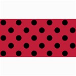 Polka Dots - Black on Cardinal Red 4  x 8  Photo Cards