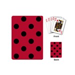 Polka Dots - Black on Cardinal Red Playing Cards (Mini)