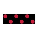 Polka Dots - Cardinal Red on Black Sticker (Bumper)