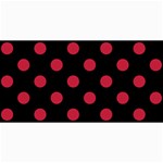 Polka Dots - Cardinal Red on Black 4  x 8  Photo Cards