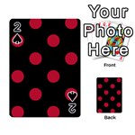 Polka Dots - Cardinal Red on Black Playing Cards 54 Designs