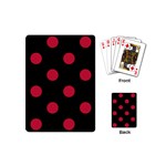 Polka Dots - Cardinal Red on Black Playing Cards (Mini)