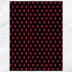 Polka Dots - Cardinal Red on Black Canvas 36  x 48 