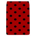 Polka Dots - Black on Dark Candy Apple Red Removable Flap Cover (S)