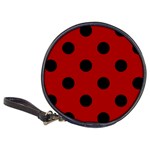 Polka Dots - Black on Dark Candy Apple Red Classic 20-CD Wallet