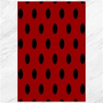 Polka Dots - Black on Dark Candy Apple Red Canvas 12  x 18 