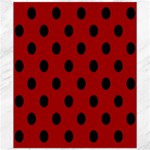 Polka Dots - Black on Dark Candy Apple Red Canvas 20  x 24 