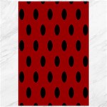 Polka Dots - Black on Dark Candy Apple Red Canvas 20  x 30 