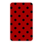 Polka Dots - Black on Dark Candy Apple Red Memory Card Reader (Rectangular)