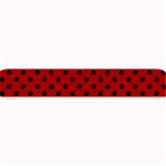 Polka Dots - Black on Dark Candy Apple Red Small Bar Mat