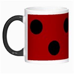 Polka Dots - Black on Dark Candy Apple Red Morph Mug
