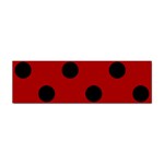 Polka Dots - Black on Dark Candy Apple Red Sticker (Bumper)