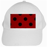 Polka Dots - Black on Dark Candy Apple Red Black Cap