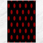 Polka Dots - Dark Candy Apple Red on Black Canvas 20  x 30 