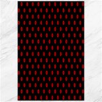 Polka Dots - Dark Candy Apple Red on Black Canvas 24  x 36 