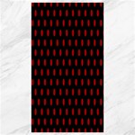 Polka Dots - Dark Candy Apple Red on Black Canvas 40  x 72 