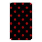 Polka Dots - Dark Candy Apple Red on Black Memory Card Reader (Rectangular)