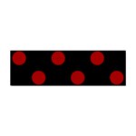 Polka Dots - Dark Candy Apple Red on Black Sticker Bumper (10 pack)
