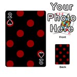 Polka Dots - Dark Candy Apple Red on Black Playing Cards 54 Designs