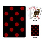 Polka Dots - Dark Candy Apple Red on Black Playing Cards Single Design