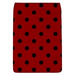 Polka Dots - Black on Dark Red Removable Flap Cover (L)