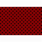 Polka Dots - Black on Dark Red Collage 12  x 18 