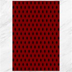 Polka Dots - Black on Dark Red Canvas 24  x 36 