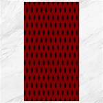 Polka Dots - Black on Dark Red Canvas 40  x 72 