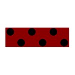 Polka Dots - Black on Dark Red Sticker Bumper (10 pack)