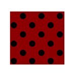 Polka Dots - Black on Dark Red Greeting Card 5  x 7 