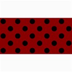 Polka Dots - Black on Dark Red 4  x 8  Photo Cards