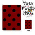 Polka Dots - Black on Dark Red Multi-purpose Cards (Rectangle)