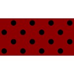 Polka Dots - Black on Dark Red YOU ARE INVITED 3D Greeting Card (8x4)