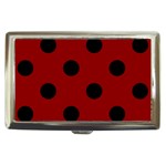 Polka Dots - Black on Dark Red Cigarette Money Case