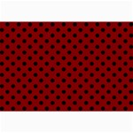 Polka Dots - Black on Maroon Red Collage 12  x 18 