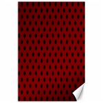 Polka Dots - Black on Maroon Red Canvas 24  x 36 