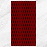 Polka Dots - Black on Maroon Red Canvas 40  x 72 