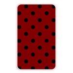 Polka Dots - Black on Maroon Red Memory Card Reader (Rectangular)