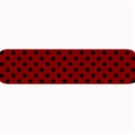 Polka Dots - Black on Maroon Red Medium Bar Mat