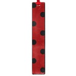 Polka Dots - Black on Maroon Red Large Book Mark
