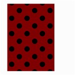 Polka Dots - Black on Maroon Red Large Garden Flag (Two Sides)