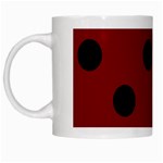 Polka Dots - Black on Maroon Red Black Mug