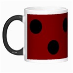 Polka Dots - Black on Maroon Red Morph Mug