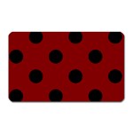 Polka Dots - Black on Maroon Red Magnet (Rectangular)