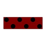 Polka Dots - Black on Maroon Red Sticker Bumper (100 pack)