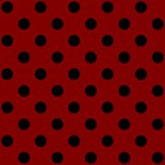 Polka Dots - Black on Maroon Red ScrapBook Page 12  x 12 