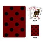Polka Dots - Black on Maroon Red Playing Cards Single Design