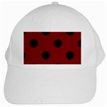 Polka Dots - Black on Maroon Red Black Cap