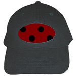 Polka Dots - Black on Maroon Red Black Cap